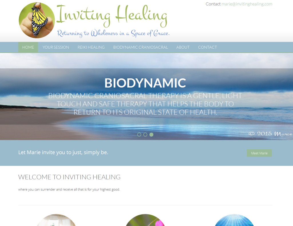 Inviting Healing in Vancouver. Created and designed by Lia Productions. The new web site design was designed with a clean and calming look and feel, easy-to-use and responsive user interface in mind and launched in July 2015.